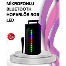 Poyraz Market Renkli Işıklı Bluetooth Hoparlör – Taşınabilir, Güçlü Ses Performansı