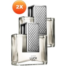 Avon Luck Erkek Parfüm EDT 75 ml Odunsu Koku İkili Set