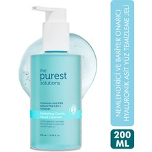 The Purest Solutions, Nemlendirici ve Bariyer Onarıcı Kuru ve Karma Ciltler için Hyaluronik Asit Temizleme Jeli 200 ml (%0,5 Hyaluronic Acid, %0.5 Sodium PCA Ceramide)