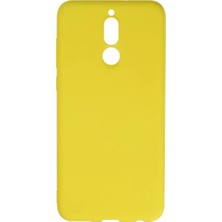 Verto Newface Huawei Mate 10 Lite Kılıf Nano Içi Kadife Silikon - Sarı