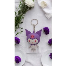 Famemus Accessory 3D Kuromi Karakter Figürlü Anahtarlık Seti Çanta Aksesuar