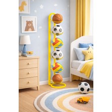 Doffo Metal Top Sepeti Çok Katlı Top Depolama Alanı Metal Top Sepeti ve Rafı Çok Renkli Top Sepeti