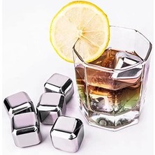Freedom Storee 6'lı Çelik Metal Kaplama Viski Taşı Soğutma Buz Küpü