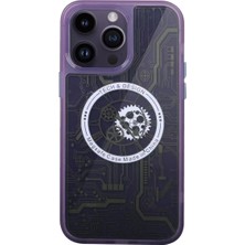 Verto Newface Apple iPhone 14 Pro Kılıf Magic Magneticsafe Silikon - Derin Mor