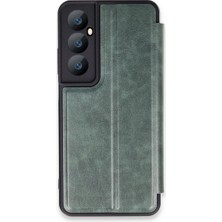 Beei Realme C65 Kılıf Flip Cover - Koyu Yeşil