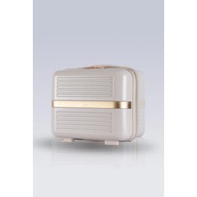 Zeplin Nora PC Policarbon Makyaj Çantası & El Valizi Bej