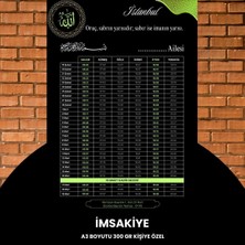 Akıllı Durak Ramazan Imsakiyesi - 300 gr - A3 Boyut Kişiye Özel Isimli & Logolu 1 Adet Siyah-Yeşil