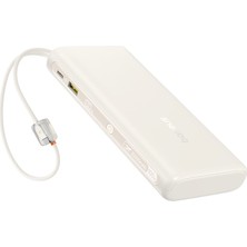Baseus Enerfill FC41 Digital Digital Göstergeli Super Hızlı Power Bank Çift Dahili Kablolu Usb-C  20000MAH 100W  Beyaz