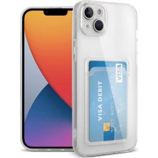 Verto Newface Apple iPhone 13 Kılıf Kart Şeffaf Silikon - Şeffaf