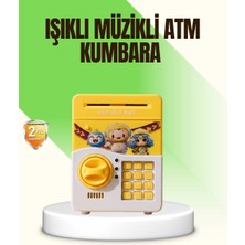 Akinco Sarı Elektronik Şifreli Atm Görünümlü Çocuk Kumbarası