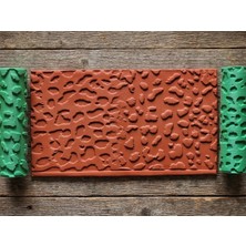 Atölye Dekupaj Model 094 - Çita Derisi Deseni Deboss & Emboss İkili Set - Polimer Kil Seramik Çamuru Doku Oklavası