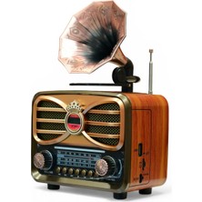 Royal Trend Nostaljik Tasarım Trend Radyo,gramafonlu Bluetooth Nostalji Radyo
