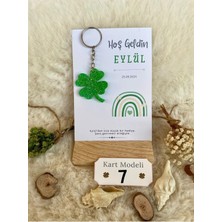 LMS Gift 25 Adet Kartlı Anahtarlık Doğum Hediyesi Hoşgeldin Bebek Hediyelik Epoksi