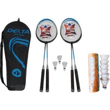 PremiumPort 4'lü Badminton Raketi Seti, Çanta ve 9 Yüksek Hız Topu Içerir