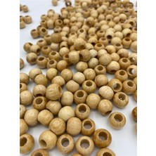 Hedef Bijuteri 12 mm  Renkli Vernikli Ahşap Tahta Boncuk 100 gr Plastik Malzeme ile Takı Yapımı İçin