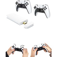 Akinco 4K Hd Görüntü Kaliteli Game Stick 20000 Oyunlu Çift Kollu Beyaz Game Stick