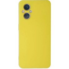 Verto Newface Oppo Reno 7 Lite Kılıf Nano Içi Kadife Silikon - Sarı