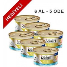 Gourmet Gold Kıyılmış Ton Balıklı Kedi Maması Konserve 85 gr 6 Al 5 Öde Premium Kalite