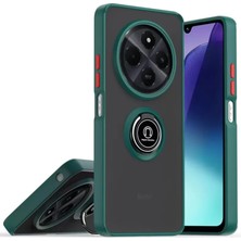 Verto Newface Realme C75 4g Kılıf Montreal Yüzüklü Silikon Kapak - Yeşil