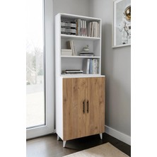 Msy Home Lume 6 Raflı 2 Kapaklı Dolaplı Kitaplık