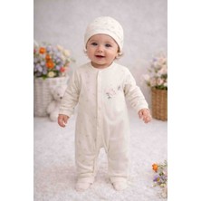 Uçurtma Baby Kids Bubbles Organik Kumaşlı Çiçekli Kız Bebek Tulum