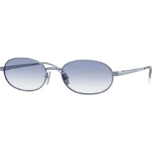 Vogue Kadın Vo 4353S 521419 54 Güneş Gözlüğü Açık Mavi Oval Çerçeve UV 400 Filtreli