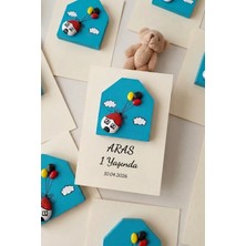 Nart Handicraft Uçan Balon Figürlü Hediyelik Magnet 10 Adet | El Yapımı Kişiye Özel Ahşap Buzdolabı Süsü | Volarello