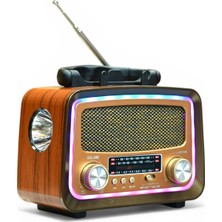 Royal Trend Nostalji Mini Radyo,led Detaylı Bluetooth Nostaljik Radyo