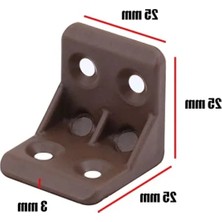 Esranın Dünyası Mobilya Dolap Köşe Bağlantı Elemanı - 25X25X25 mm (10 Adet)
