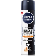 Nivea Men Black & White Invisible Güçlü Etki Erkek Deodorant Sprey 150 ml