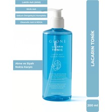 GLONE Lakarin Tonik | 200ml | Laktik Asitli (AHA) Pürüzsüzleştirici Etki | Arındırıcı ve Gözenek Sıkılaştırıcı