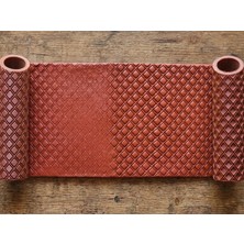 Atölye Dekupaj Model 098 - Waffle Deseni Deboss & Emboss İkili Set - Polimer Kil Seramik Çamuru Doku Oklavası