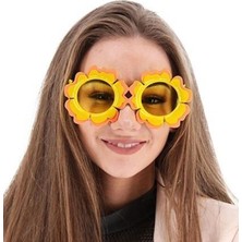 Freedom Storee Papatya Şekilli Turuncu Sarı Renkli Hawaii Konsept Parti Gözlüğü 15X7 cm