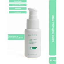 GLONE Çinko Oksit SOS Krem | 50ml | Çinko Oksit & Pantenol & Lanolin | Tahriş ve Kızarıklık için Yatıştırıcı Bariyer Bakımı