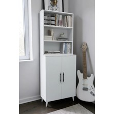 Msy Home Lume 6 Raflı 2 Kapaklı Dolaplı Kitaplık