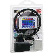 Cm Store Atc LED Strıp El-07-Rus-K  5mt  Kumandalı - Adaptörlü Rgb Renkli Şerit LED IP65=SU Geçirmez SMD=2835 54LEDS/M (5067)