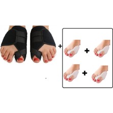 Gece Ateli 1 Çift ve Silikon Bunyon 4 Adet, Halluks Valgus Destek Seti
