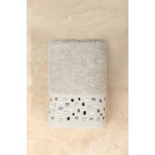 Ellia Soft Hajar %100 Pamuklu Nakışlı Çeyizlik Lüks Yüz Havlusu Yumuşak Emici Kaliteli 50X100 cm