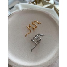 Yılan Model Metalik Renk Earcuff