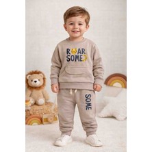 Uçurtma Baby Kids Wow Cep Detaylı Iki Iplik Mevsimlik Erkek Bebek Çocuk Alt Üst Esofman 2'li Takım