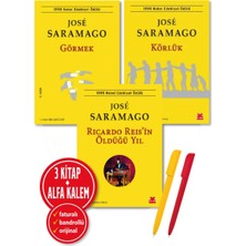 Kırmızı Kedi Yayınevi Alfa Kalem+Ricardo Reis'in Öldüğü Yıl(Nobel Ödülü)+Görmek+Körlük(Jose Saramago) 3 Kitap / Roman