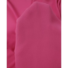 Kumaş Parça Şeker Pembe Renkte Krep Şifon Kumaş 145X300CM