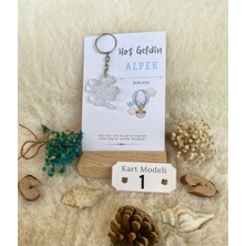 LMS Gift 25 Adet Kartlı Anahtarlık Doğum Hediyesi Hoşgeldin Bebek Hediyelik Epoksi