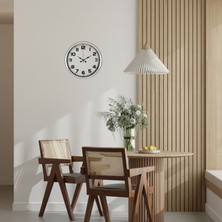 Akıllı Durak Sade Tasarım Beyaz 40 cm Metal Duvar Saati