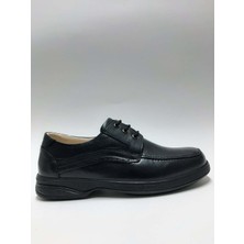 Dia Comfort Hakiki Deri Siyah Bağcıklı Ortopedik Hafif Rahat Anatomic Diyabetik Erkek Ayakkabı C-8710258DIA