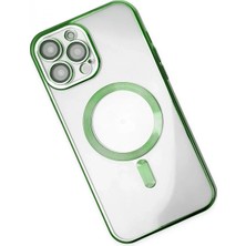 Pileli Store Newface iPhone 13 Pro Kılıf Kross Magneticsafe Kapak - Koyu Yeşil