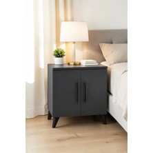 Msy Home Oria 2 Kapaklı Raflı Klasik Komodin