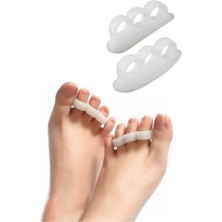 Üç Parmağa Oturan Silikon Parmak Ayırıcı Çift Seti