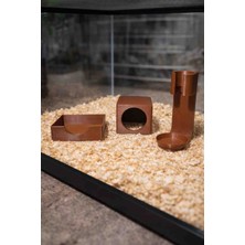 Mdizmir Hamster Yuvası Banyokumu Kabı ve Suluk Takma Aparatı ( Karma Renkler )