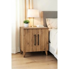 Msy Home Oria 2 Kapaklı Raflı Klasik Komodin